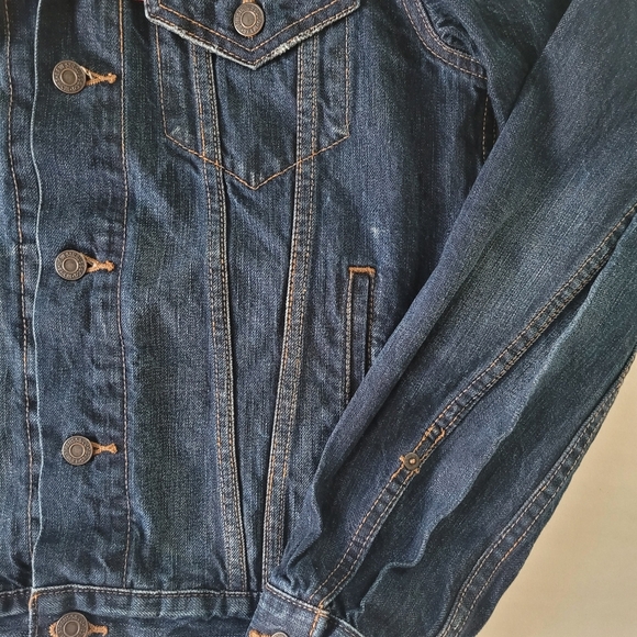 Levis 90s Aztec Embroidered Denim Trucker‎ Jacket Mens Small Red Tab - Picture 5 of 14